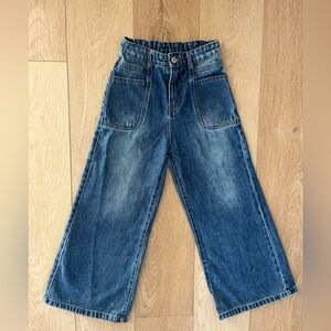 Little girls Wide-Leg, high waist, Denim Jeans